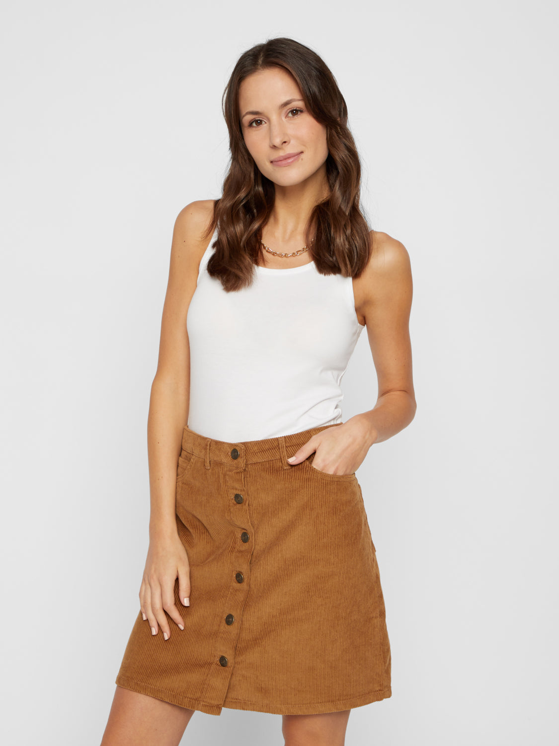 PCSIRENE Tank top - bright white